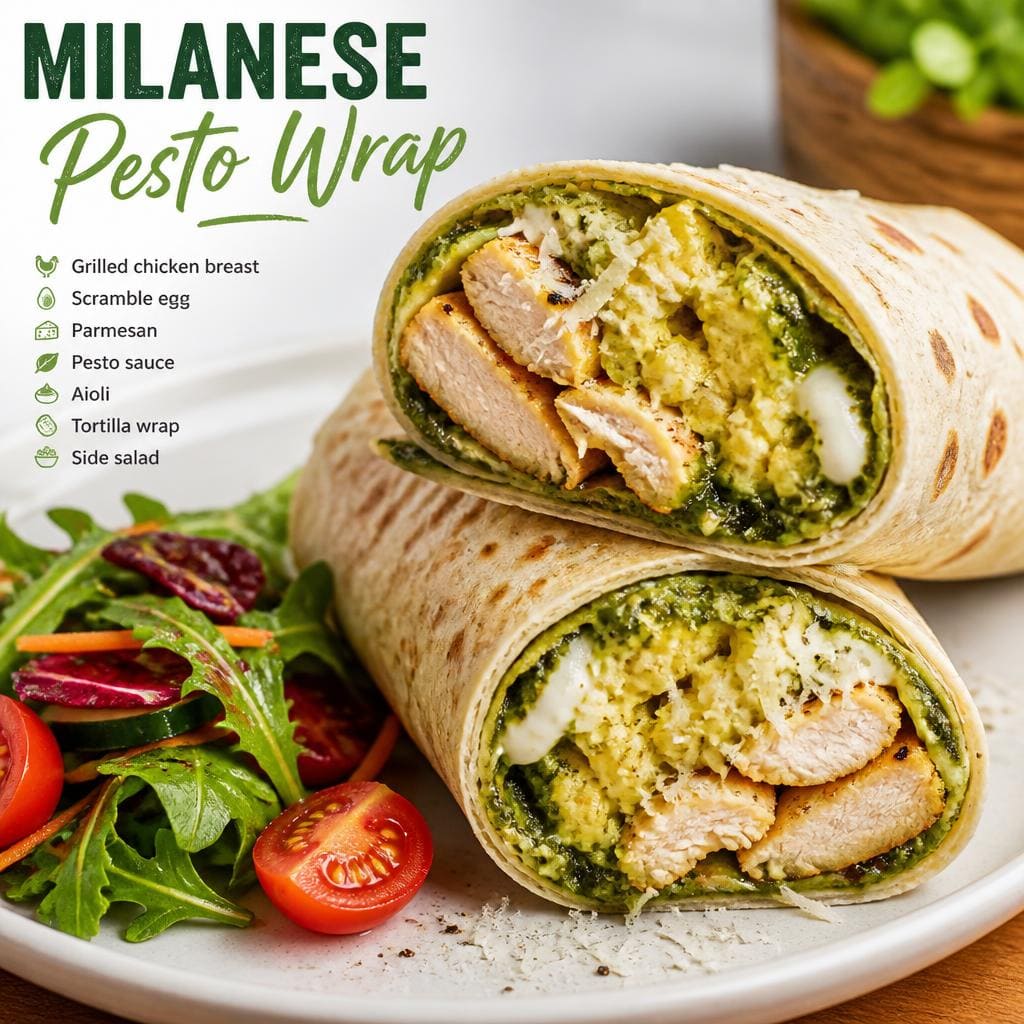 Milanese Pesto Wrap Six Ounces Coffee